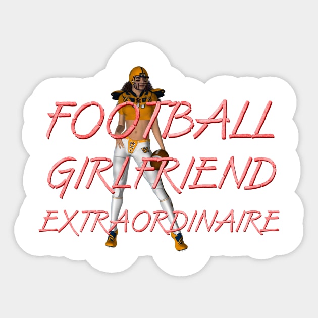 Football Girlfriend Sticker by teepossible